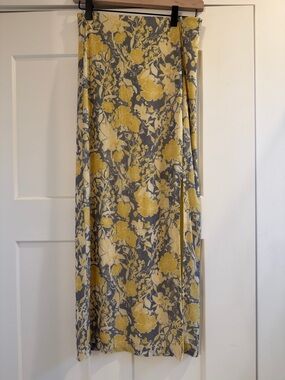 Free People S Yellow Floral Maxi Skirt - Women's Lightweight Floral Slip Skirt